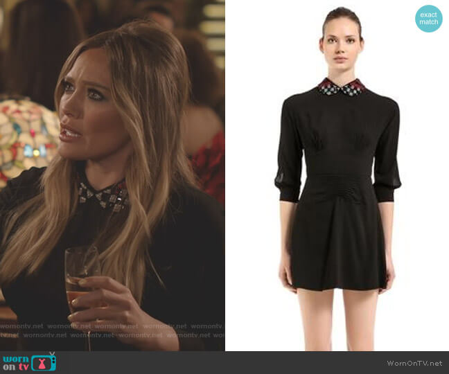 WornOnTV: Kelsey's black embellished collar dress on Younger