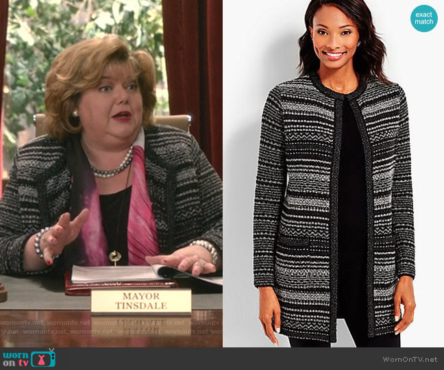 Talbots Mixed-Stitch Sparkle Topper worn by Martha Tinsdale (Catherine Disher) on Good Witch