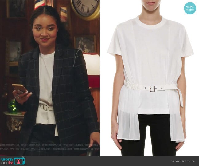 Noir Kei Ninomiya Belted Long T-shirt worn by Kat Edison (Aisha Dee) on The Bold Type