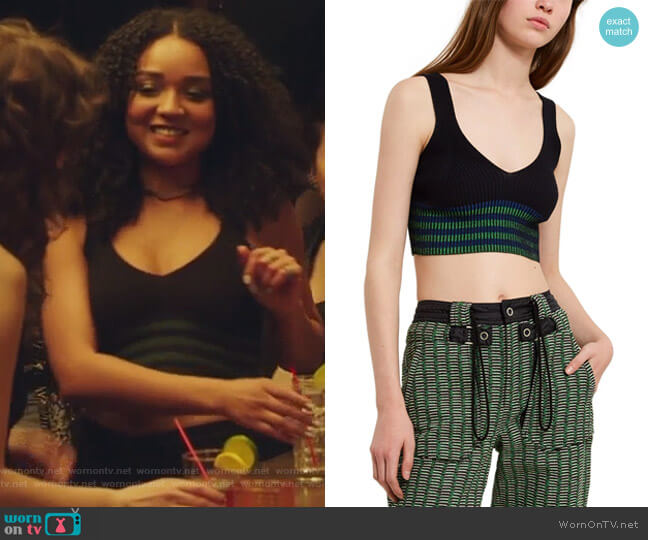 Opening Ceremony Striped Knit Tank worn by Kat Edison (Aisha Dee) on The Bold Type