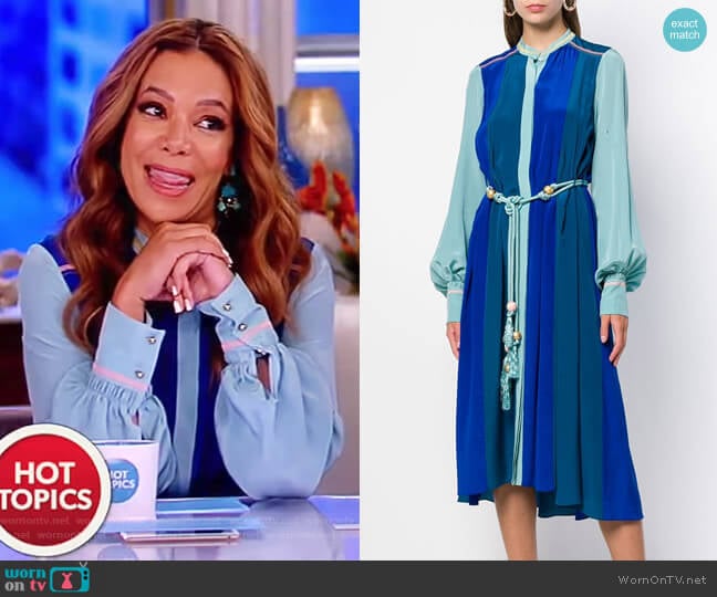 Peter Pilotto Panelled Shirtdress worn by Sunny Hostin on The View