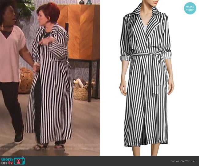 RtA Karina Striped Jacket worn by Sharon Osbourne on The Talk