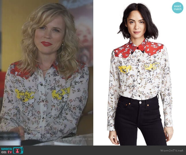Rag & Bone Floral Jasper Shirt worn by Ilse de Witt (Ilse DeLange) on Nashville