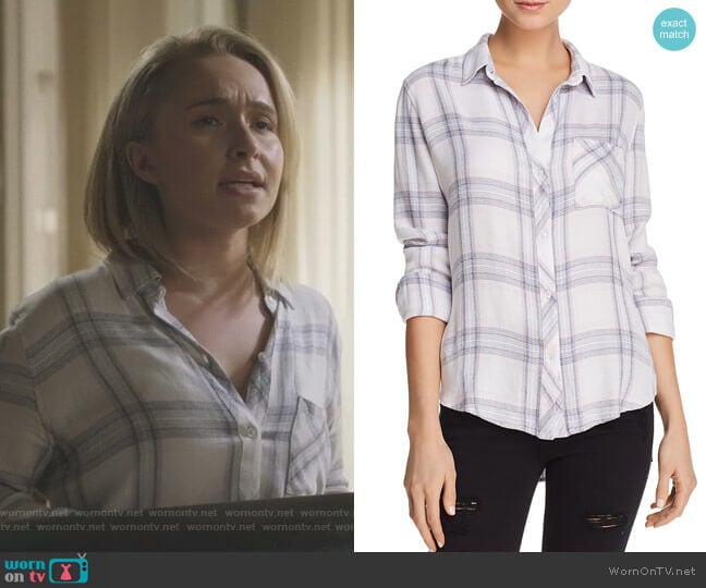 Rails Hunter Plaid Shirt in Raspberry Coast White worn by Juliette Barnes (Hayden Panettiere) on Nashville