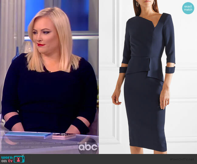 Roland Mouret Dunne Dress worn by Meghan McCain on The View