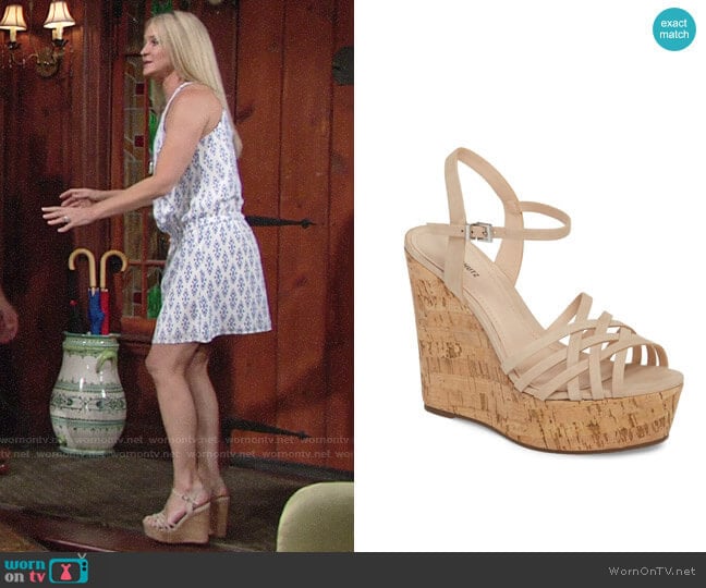 Schutz Louna Sandal worn by Sharon Newman (Sharon Case) on The Young and the Restless