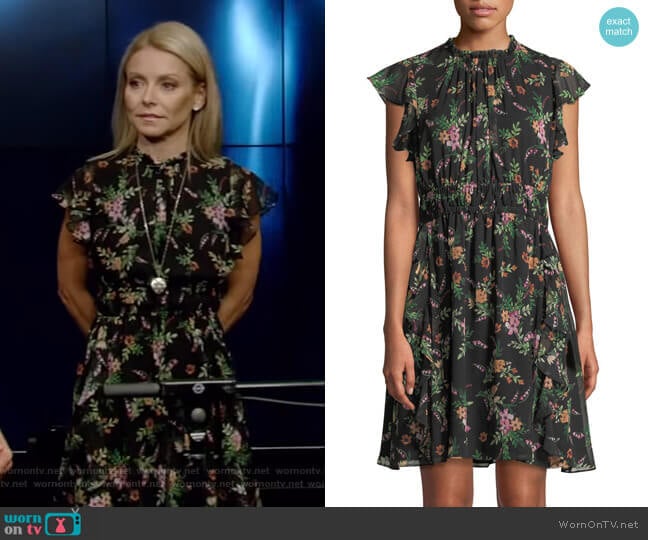 Shoshanna Amora Mini Dress worn by Kelly Ripa on Live with Kelly and Mark