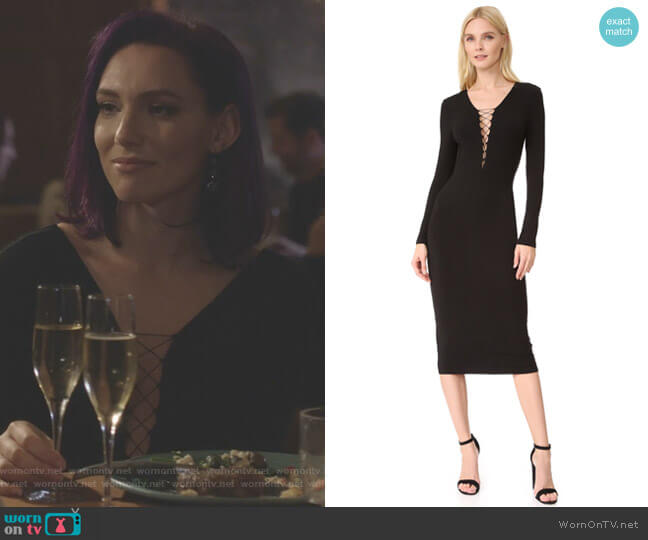 T by Alexander Wang Lace Up Long Sleeve Dress worn by Alannah (Rainee Blake) on Nashville