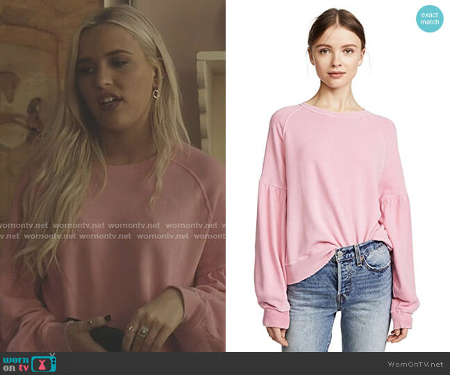 The Great The Bishop Sleeve Sweatshirt worn by Maddie Jaymes (Lennon Stella) on Nashville