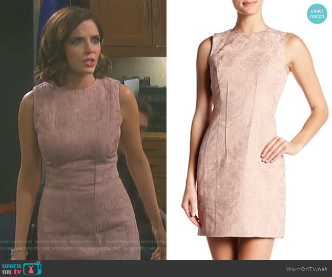Theory Hourglass Jacquard Shift Dress worn by Theresa Donovan (Jen Lilley) on Days of our Lives