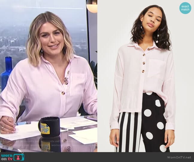 Topshop Lightweight Casual Shirt worn by Carissa Loethen Culiner on E! News