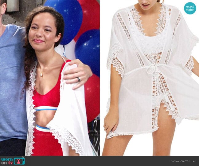 Topshop V-Neck Cover-Up Caftan worn by Mattie Ashby (Lexie Stevenson) on The Young and the Restless