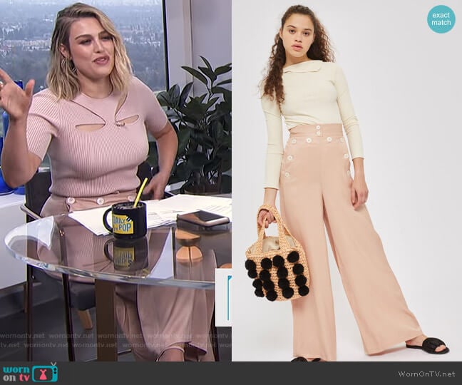 Topshop Wide Leg Pants worn by Carissa Loethen Culiner on E! News