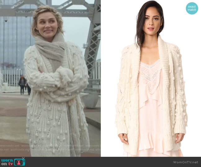 Ulla Johnson Gwendolyn Cardigan worn by Scarlett O'Connor (Clare Bowen) on Nashville