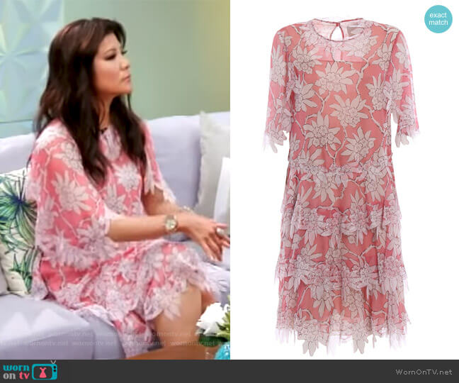 Valentino floral print candy dress worn by Julie Chen on Big Brother