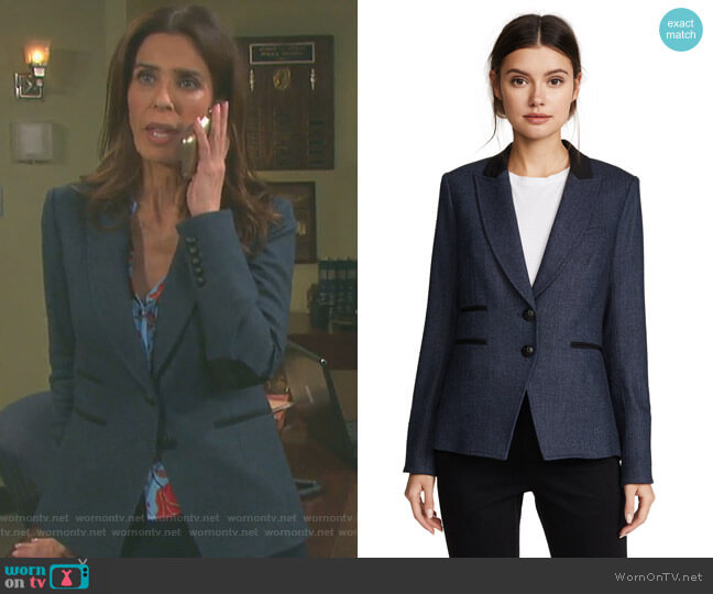 Veronica Beard Hudson Jacket worn by Hope Williams (Kristian Alfonso) on Days of our Lives