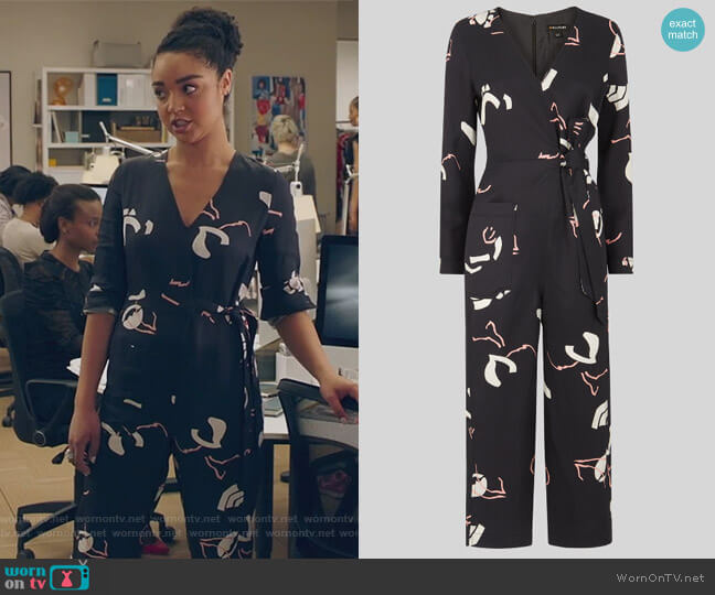 Whistles Abella Tie Linen Jumpsuit worn by Kat Edison (Aisha Dee) on The Bold Type
