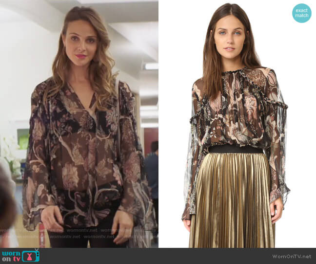 Zimmermann Lavish Braid Top worn by Phoebe Wells (Beau Garrett) on Girlfriends Guide to Divorce