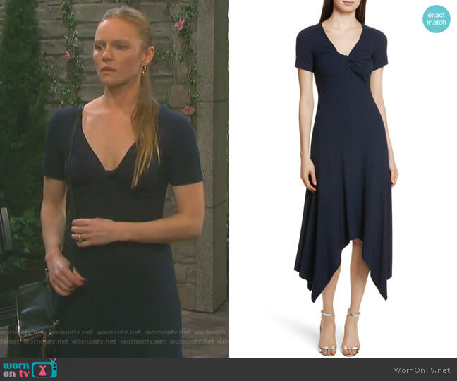 ALC Knotted Rib Knit Midi Dress worn by Abigail Deveraux (Kate Mansi) on Days of our Lives