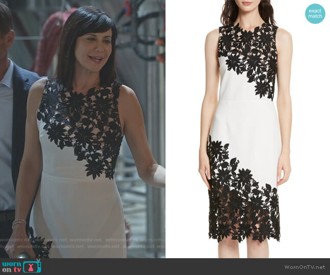 Alice + Olivia Margy Sheath Dress worn by Cassandra Nightingale (Catherine Bell) on Good Witch