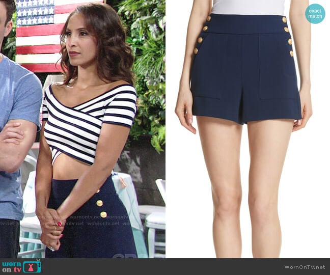 Alice + Olivia Donald Shorts worn by Lily Winters (Christel Khalil) on The Young and the Restless