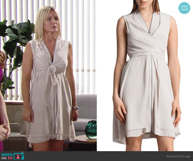 All Saints Jayda Dress worn by Sharon Newman (Sharon Case) on The Young and the Restless