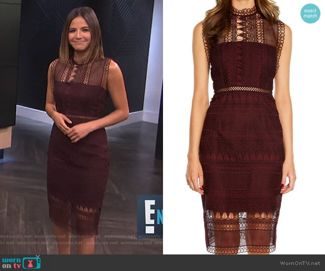 Bardot Mariana Lace Body-Con Dress worn by Erin Lim on E! News