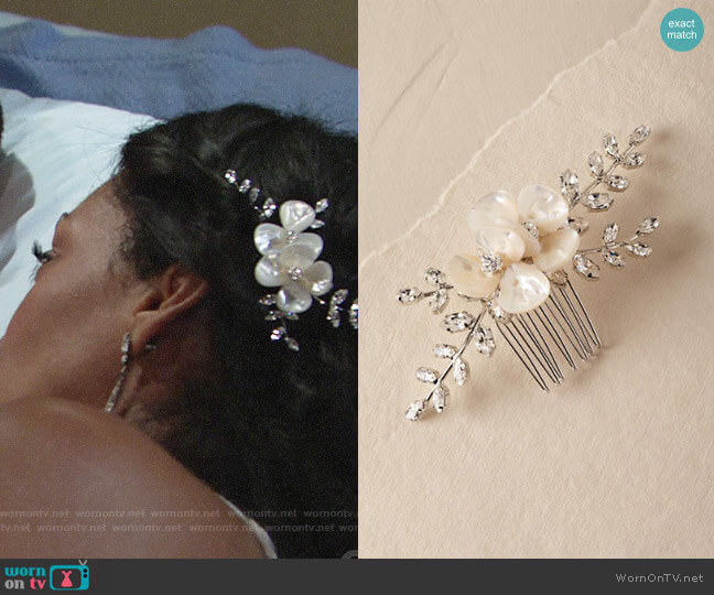 BHLDN Azalea Comb worn by Hilary Curtis (Mishael Morgan) on The Young and the Restless