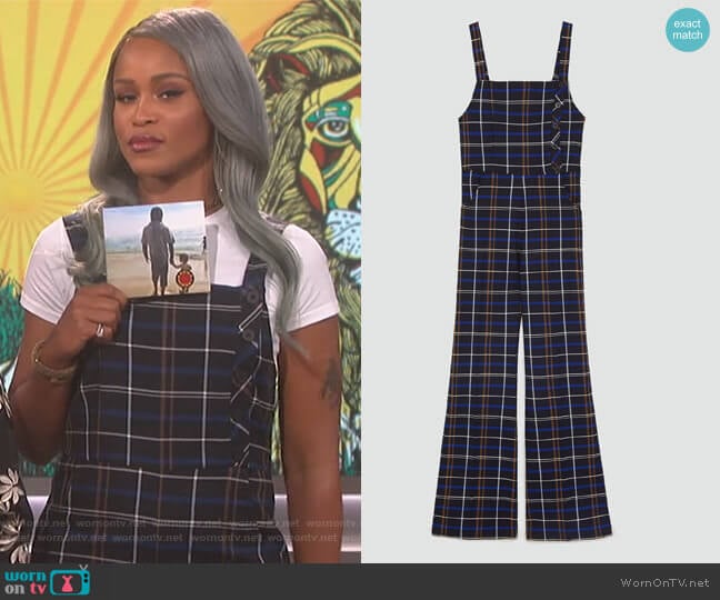 Zara Checked Overalls worn by Eve on The Talk