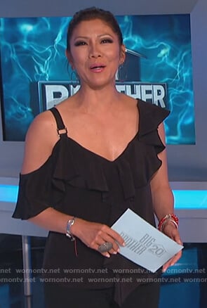 Julie’s black ruffled top on Big Brother