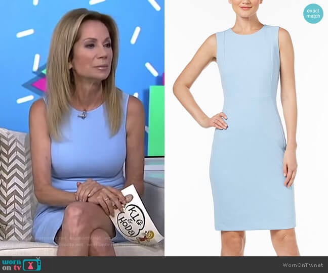 Calvin Klein Scuba Crepe Sheath Dress worn by Kathie Lee Gifford on Today