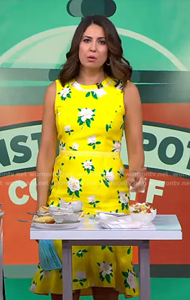 Cecilia’s yellow floral dress on Good Morning America