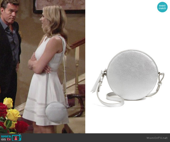 Chelsea28 Cassie Faux Leather Crossbody Bag in Silver worn by Summer Newman (Hunter King) on The Young and the Restless