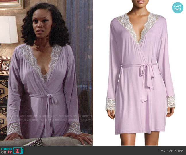 Cosabella Preta Robe worn by Hilary Curtis (Mishael Morgan) on The Young and the Restless