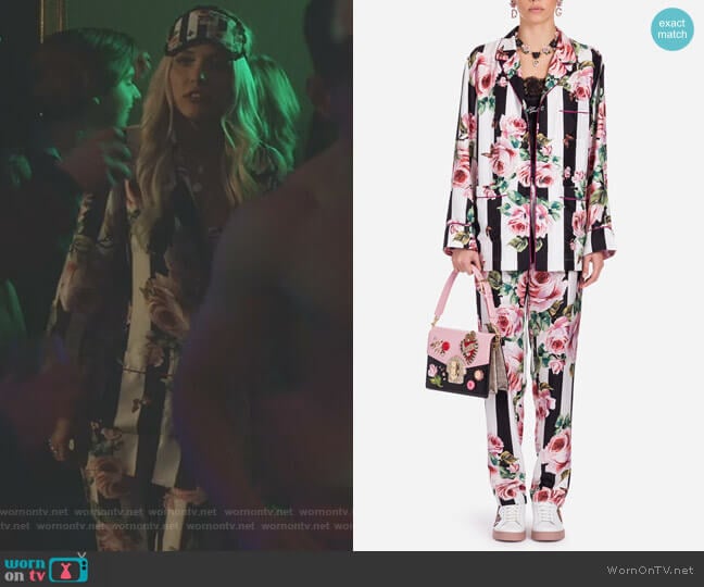 Dolce & Gabbana Printed Silk Pyjama Shirt worn by Maddie Jaymes (Lennon Stella) on Nashville