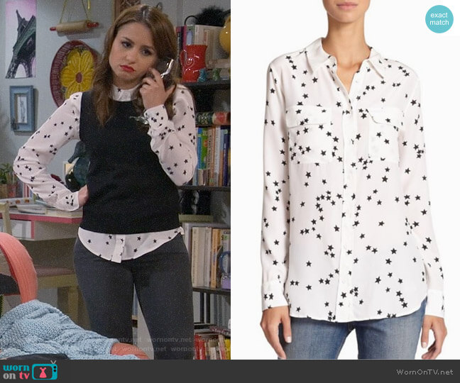 Equipment Starry Night Shirt worn by Sofia Rodriguez (Aimee Carrero) on Young and Hungry