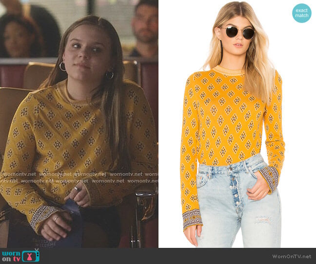 Free People New Age Crew Neck Sweater worn by Daphne Conrad (Maisy Stella) on Nashville