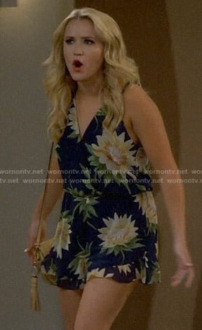 Gabi’s flower print romper on Young and Hungry