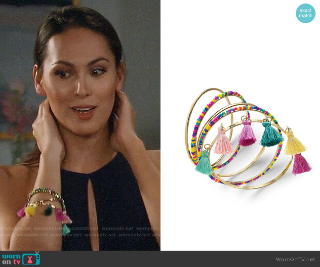 INC International Concepts Wrapped & Tassel Bangle Bracelets