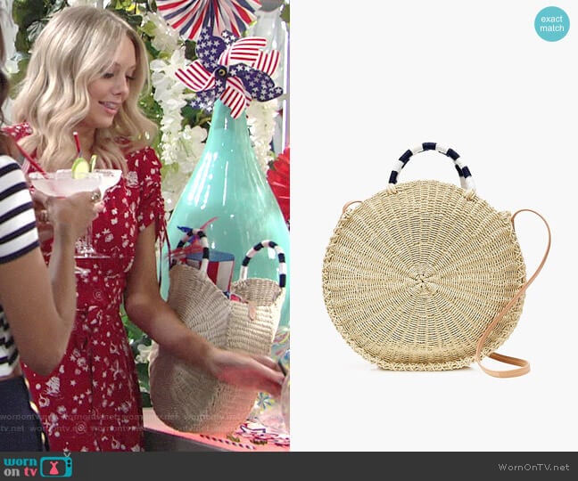 J. Crew Circle Straw Tote worn by Abby Newman (Melissa Ordway) on The Young and the Restless