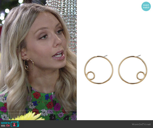 Jenny Bird Otis Hoop Earrings worn by Abby Newman (Melissa Ordway) on The Young and the Restless