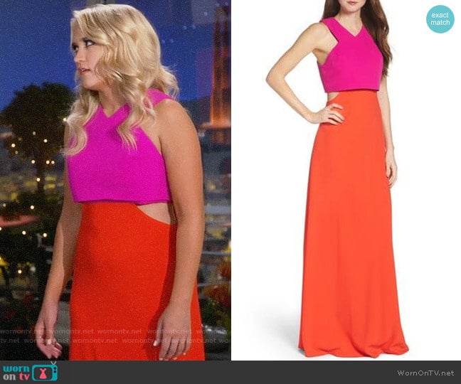 JILL Jill Stuart Popover Crepe Gown worn by Gabi Diamond (Emily Osment) on Young and Hungry