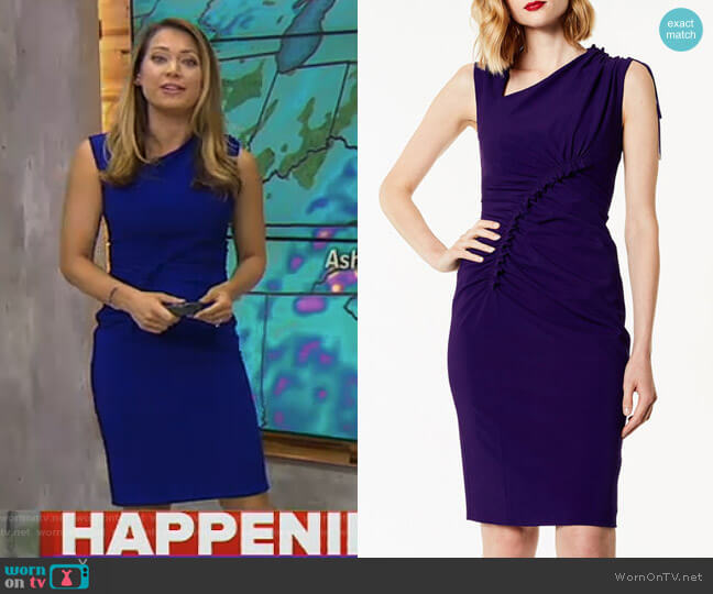 Karen Millen Sleeveless Pencil Dress worn by Ginger Zee on Good Morning America
