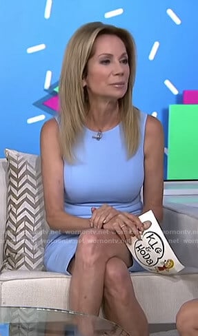 Kathie’s blue sleeveless dress on Today