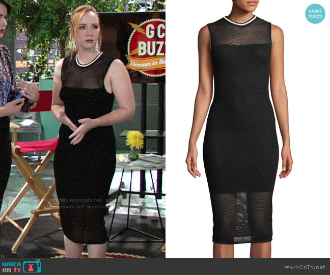 Kendall + Kylie Mesh Sleeveless Body-Con Midi Dress worn by Mariah Copeland (Camryn Grimes) on The Young and the Restless
