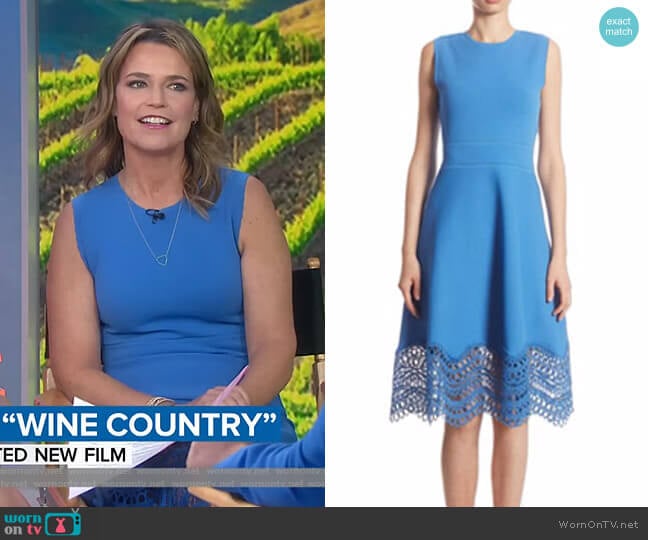 Lela Rose Guipure Lace Dress worn by Savannah Guthrie on Today