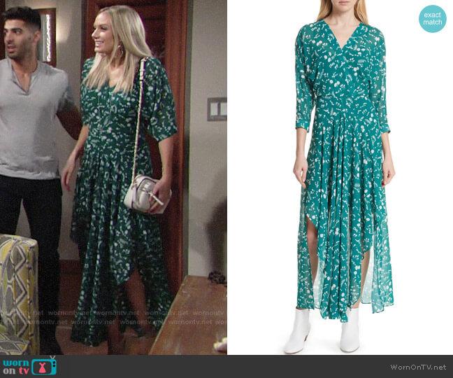 Maje Floral Print Maxi Dress worn by Abby Newman (Melissa Ordway) on The Young and the Restless