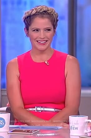 Sara’s pink belted dress on The View