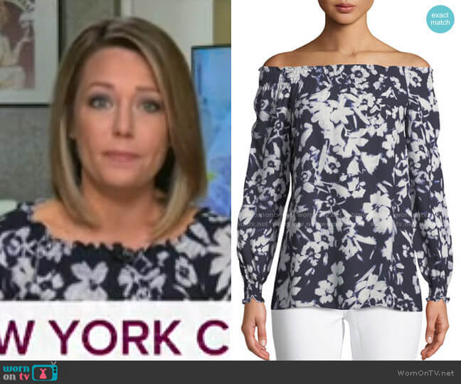 Lafayette 148 New York Raelyn Off-the-Shoulder Blouse worn by Dylan Dreyer on Today