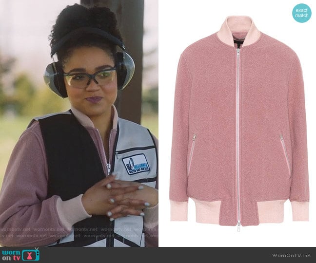 Rag and Bone Elle wool bomber jacket worn by Kat Edison (Aisha Dee) on The Bold Type